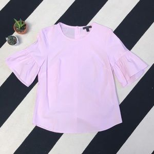 J Crew Bell Sleeve Button Back Top